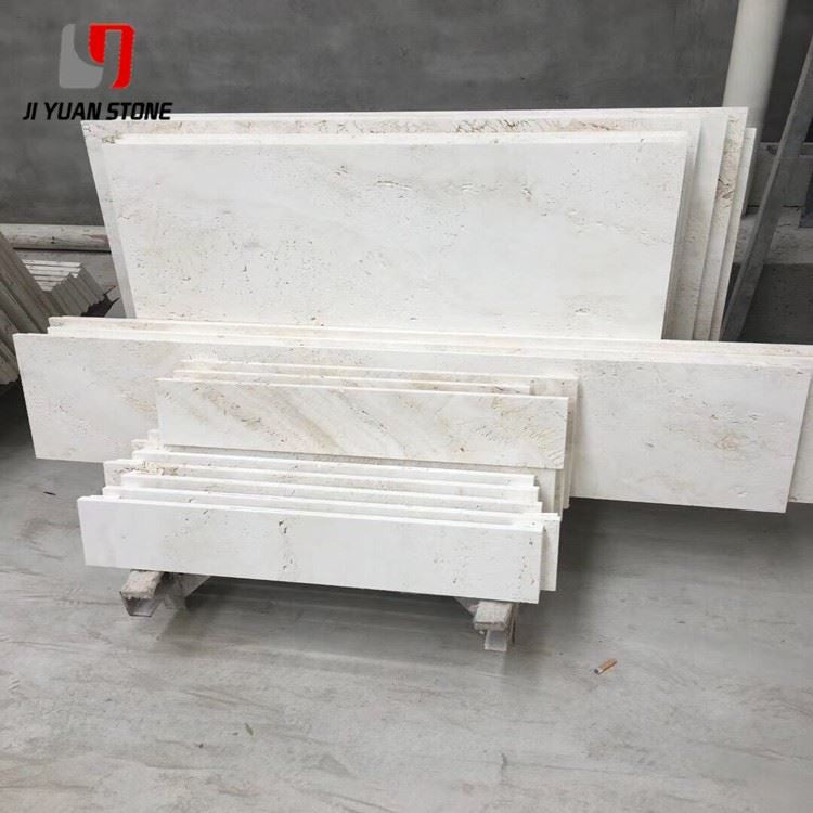 White Honed Travertine Tile