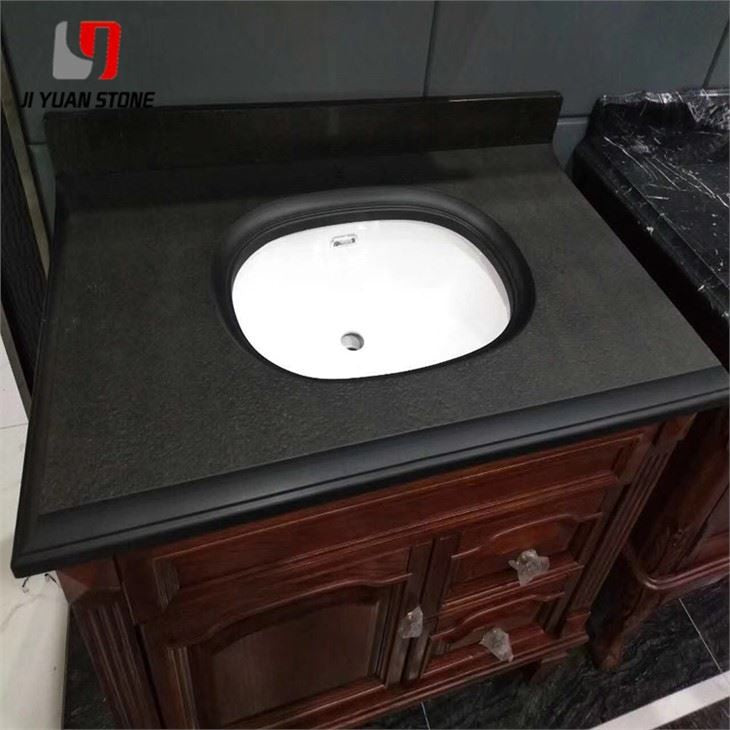 Black Marble Top Vanity Unit
