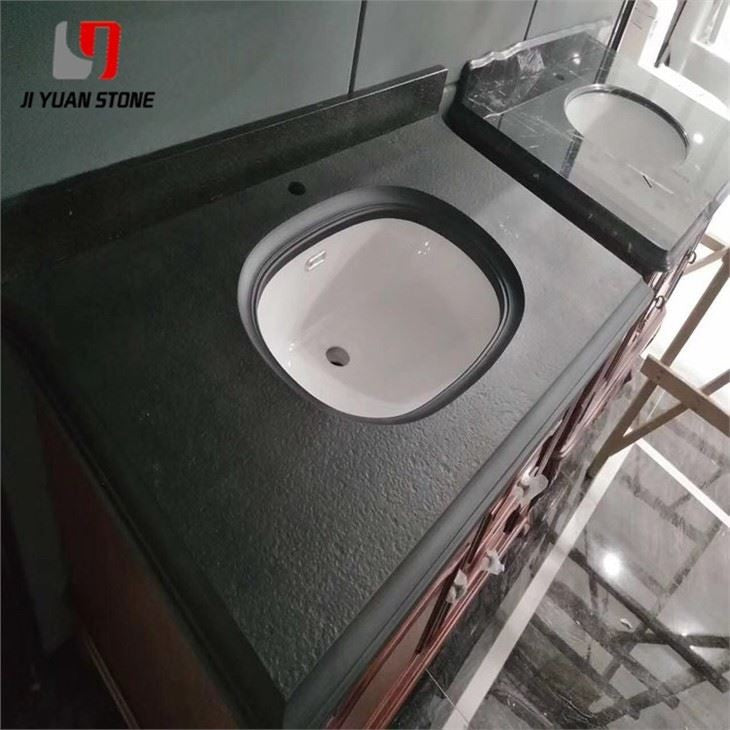 Black Marble Top Vanity Unit