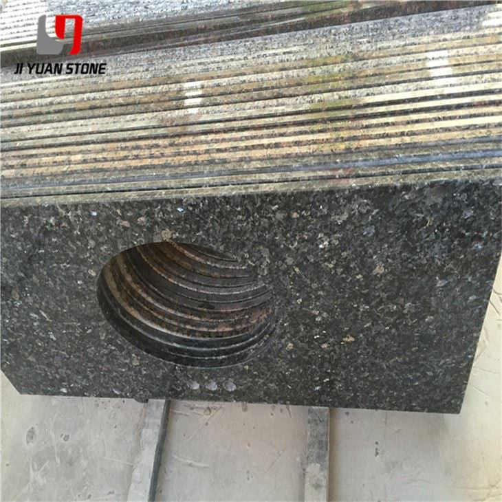 Encimera de tocador de cuarzo negro