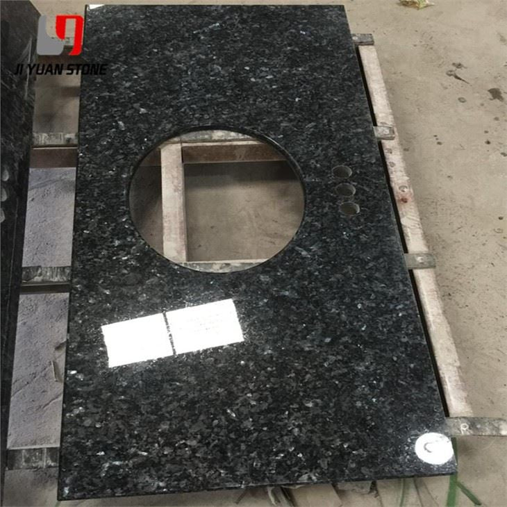 Encimera de tocador de cuarzo negro