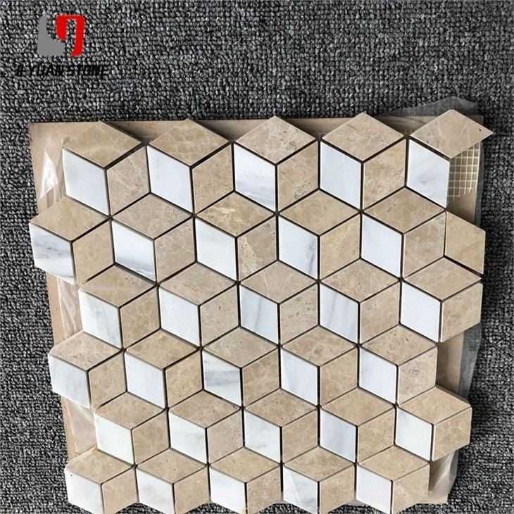 Light Brown Marble Mosaic Tile