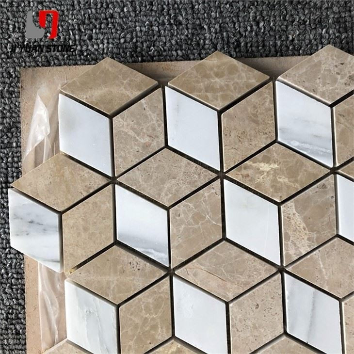 Light Brown Marble Mosaic Tile