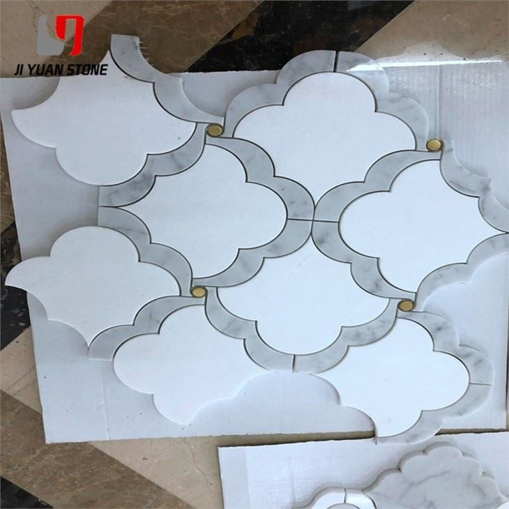 Luxury Water Jet Mosaic Marble Tile
