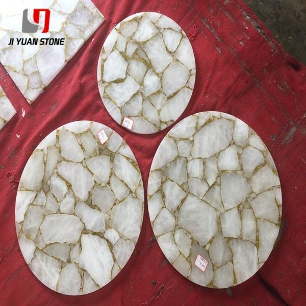 White Crystal Agate Tile