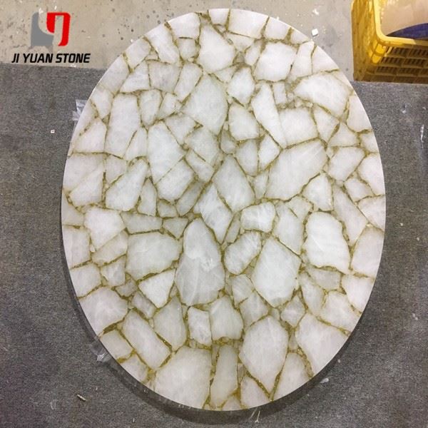 White Crystal Agate Tile