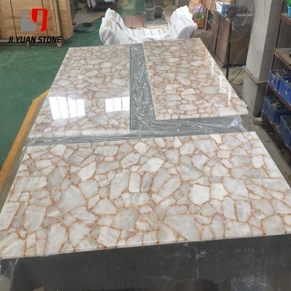 White Crystal Agate Tile
