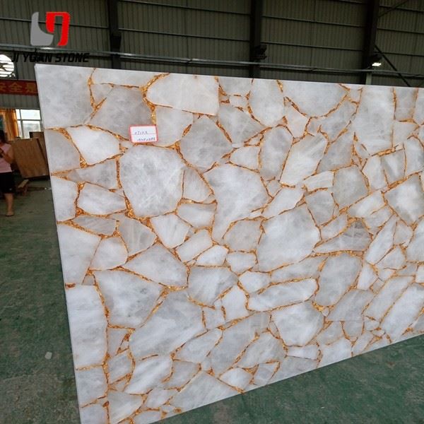 White Crystal Agate Tile