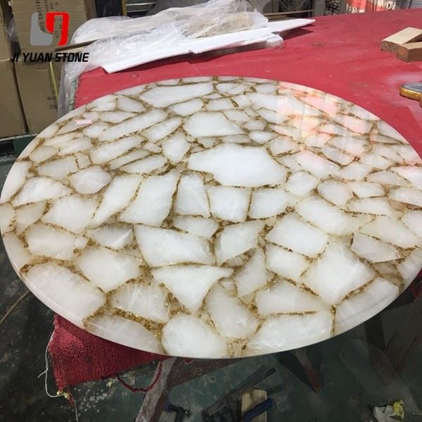 White Crystal Agate Tile