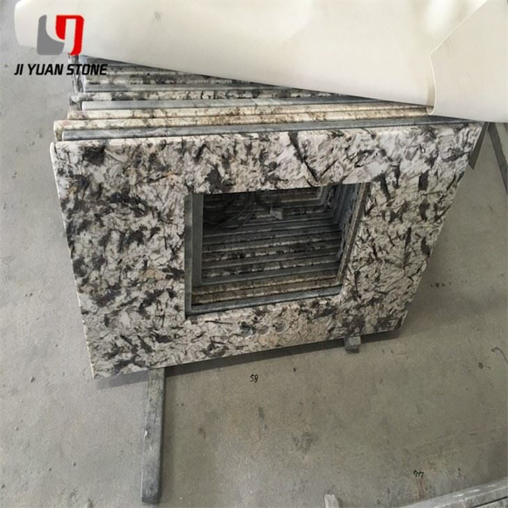 Encimera de tocador de cuarzo negro