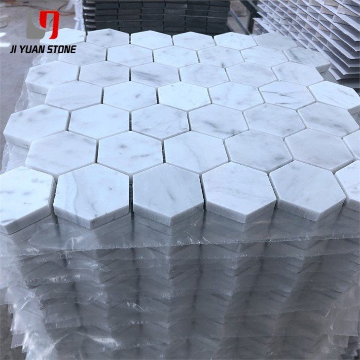 Carrelage de sol en marbre hexagonal