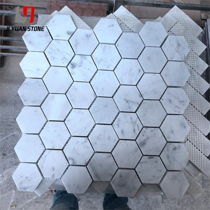 Carrelage de sol en marbre hexagonal