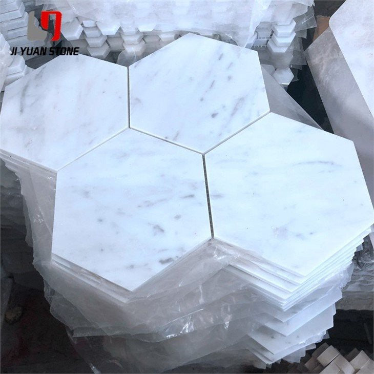 Carrelage de sol en marbre hexagonal