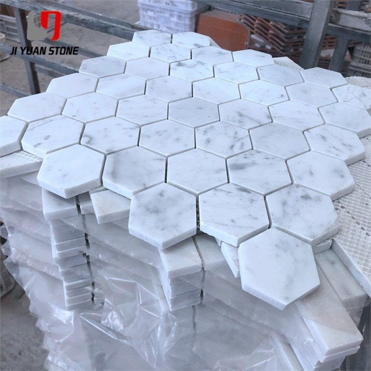 Carrelage de sol en marbre hexagonal