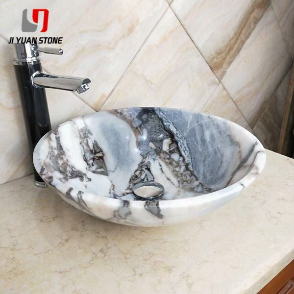 Lavabo redondo de mármol
