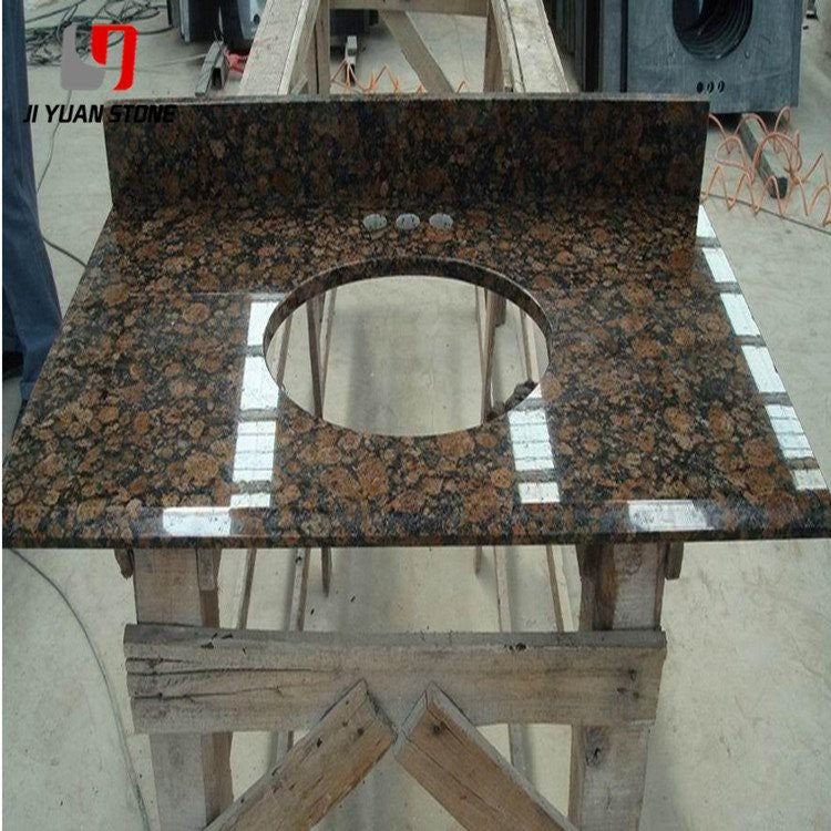 Encimera de tocador de cuarzo negro
