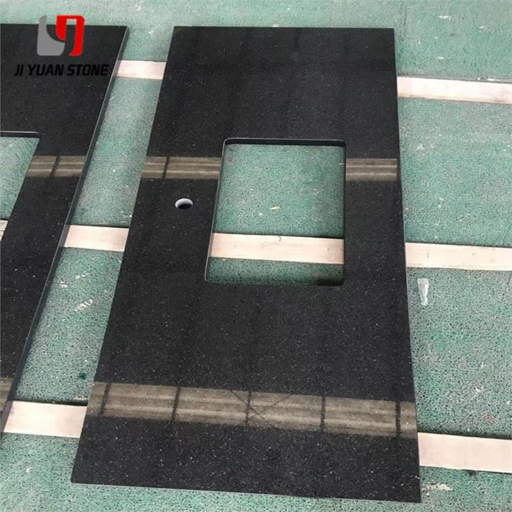 Encimera de tocador de cuarzo negro