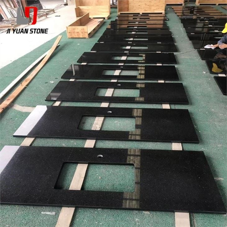 Encimera de tocador de cuarzo negro