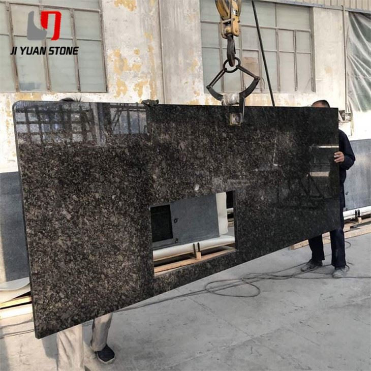 Encimera de tocador de cuarzo negro