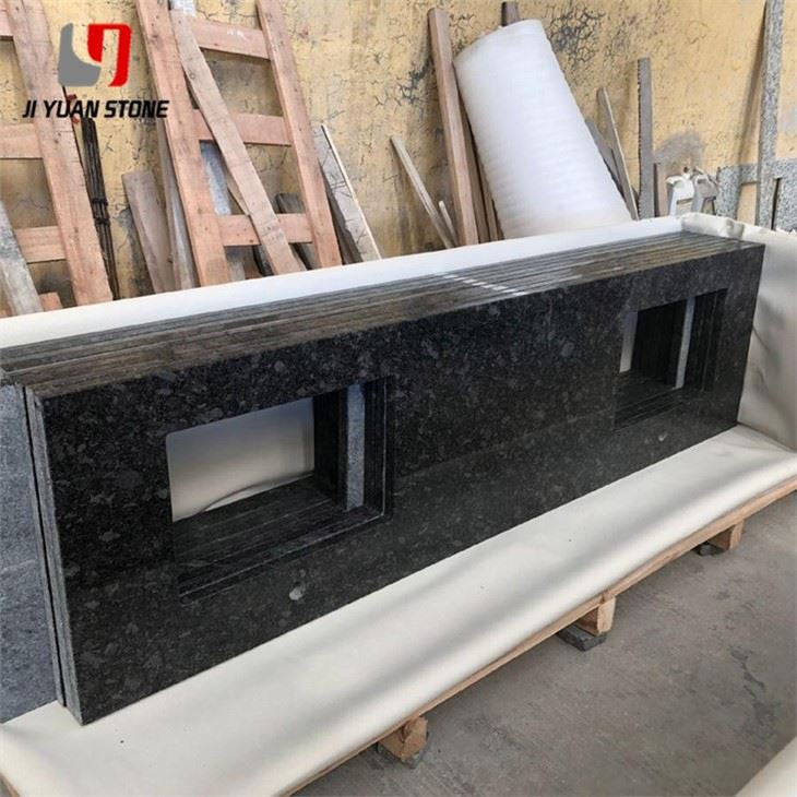 Encimera de tocador de cuarzo negro