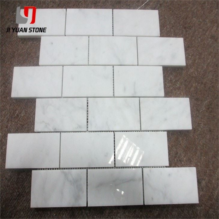 Honed Marble Mosaic Subway Tile