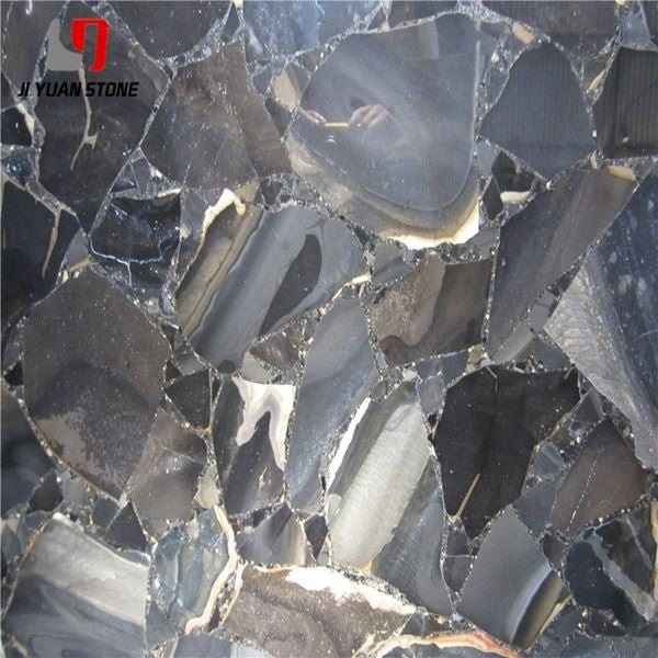 Translucent Black Gemstone Slab