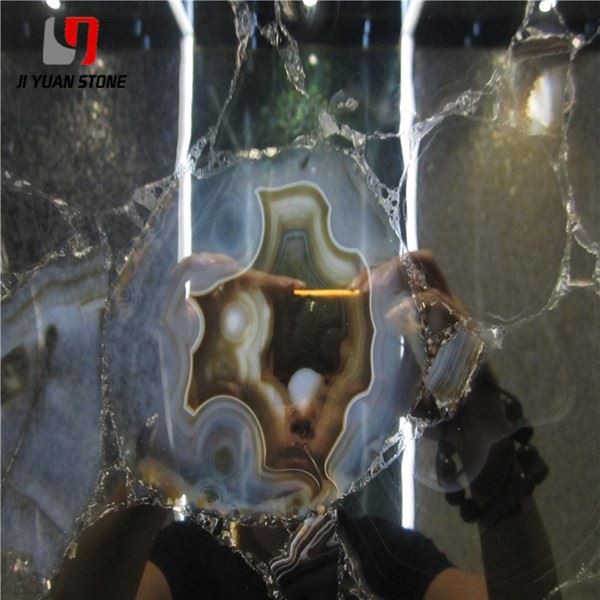 Translucent Black Gemstone Slab