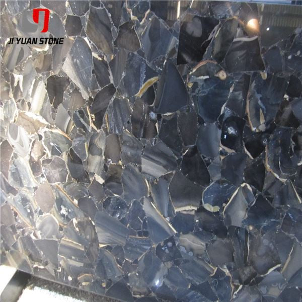 Translucent Black Gemstone Slab