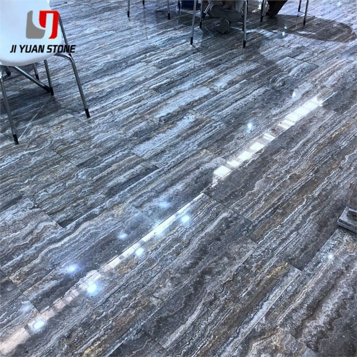 Carreaux de travertin gris