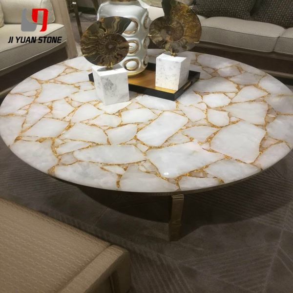 White Crystal Agate Tile