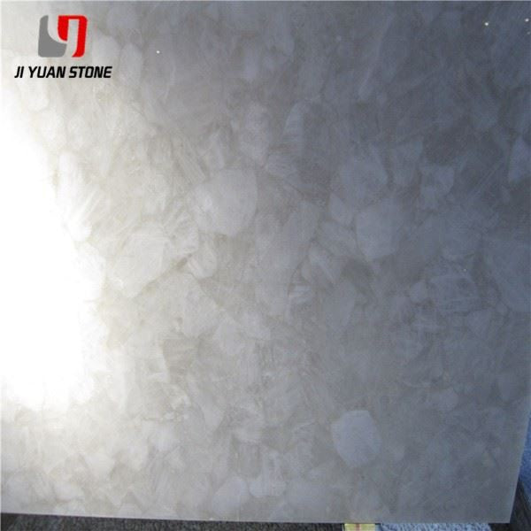 White Crystal Gemstone Slab