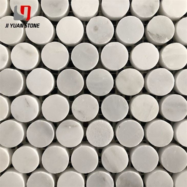 Marble Penny Tile Floor
