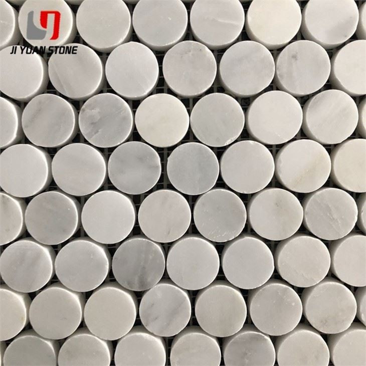 Marble Penny Tile Floor