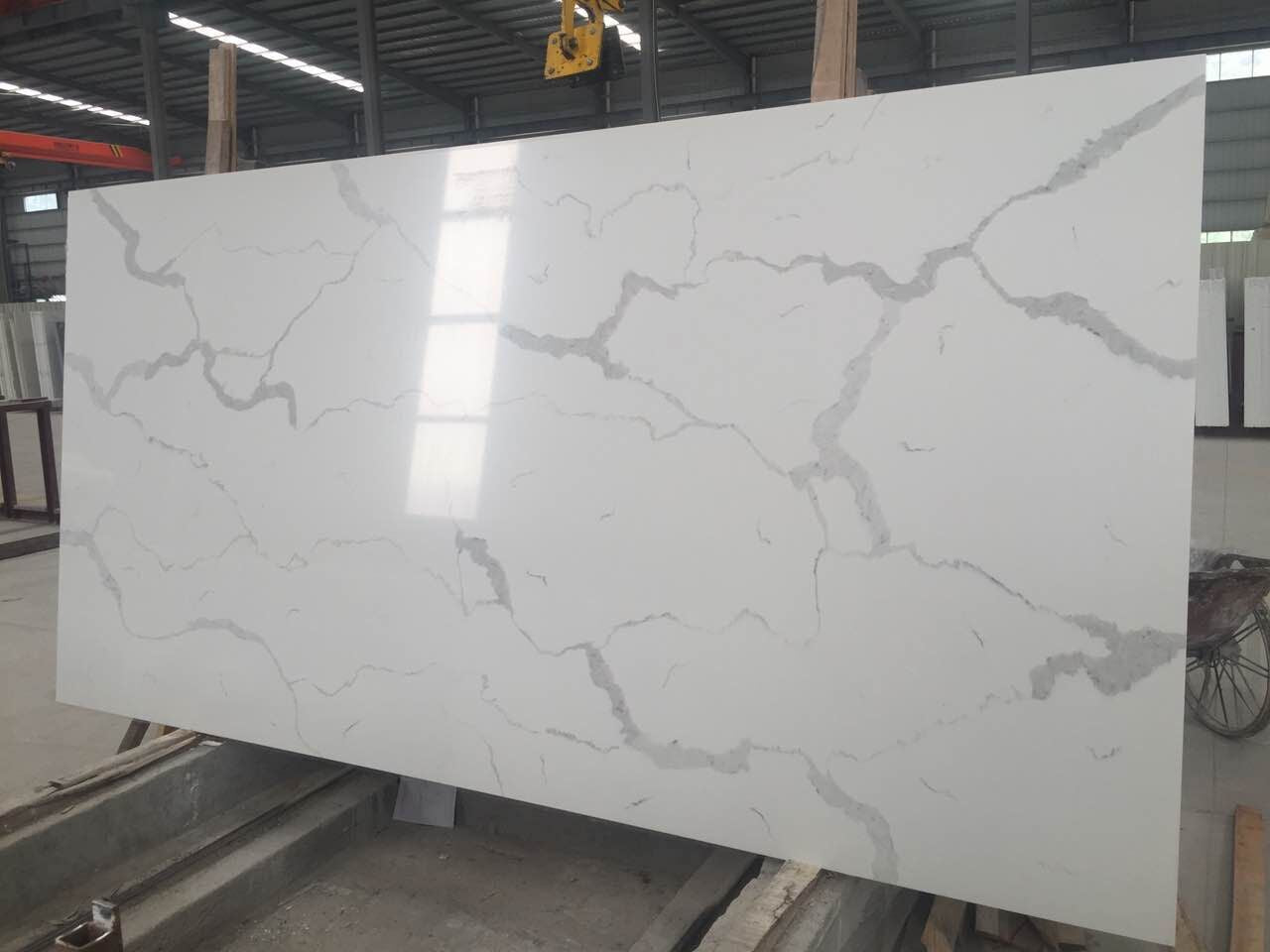 Engineered Calacatta White Quartz