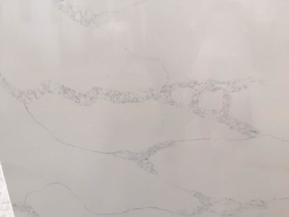 White Quartz Stone with Calacatta Veins