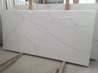 Engineered White Quartz Stone for Kitchen Countertops