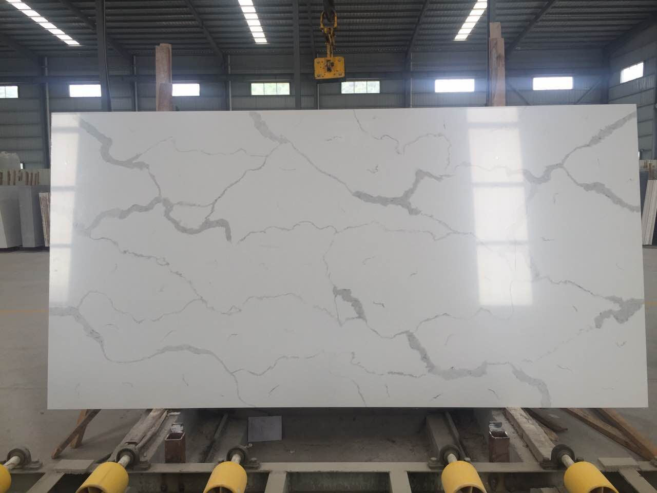 Engineered Calacatta White Quartz